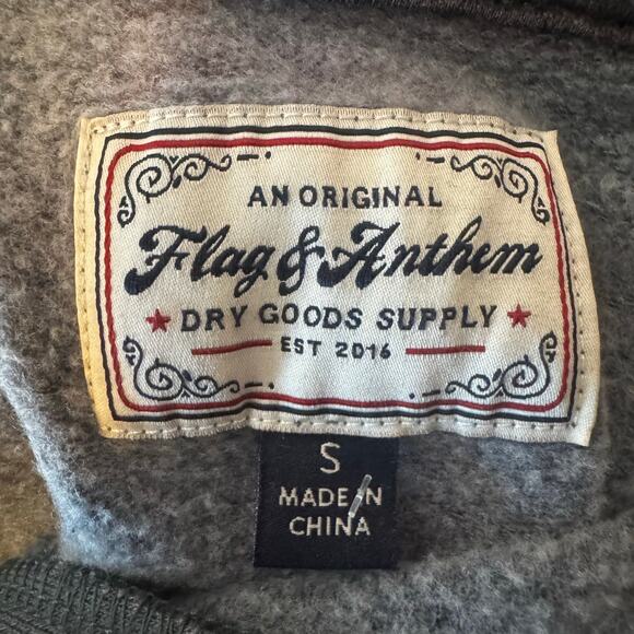 Flag & Anthem Henley Hoodie Size Small NWT Blue Pullover Hooded Long Sleeve - Picture 7 of 8